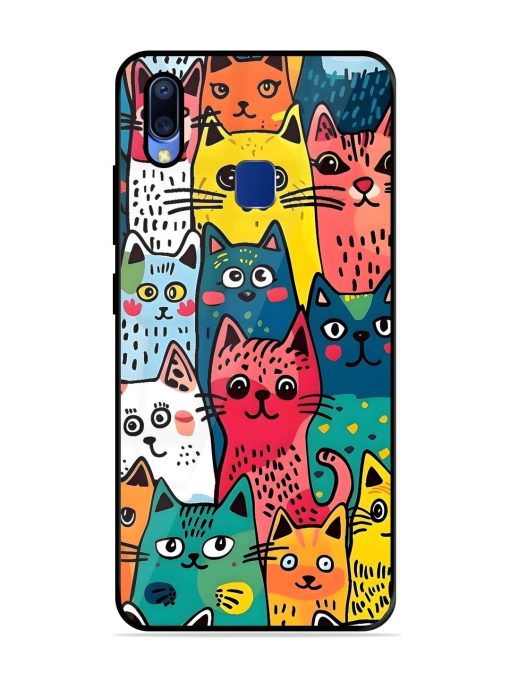 Feline Frenzy Glossy Soft Edge Case for Vivo Y95 Chachhi