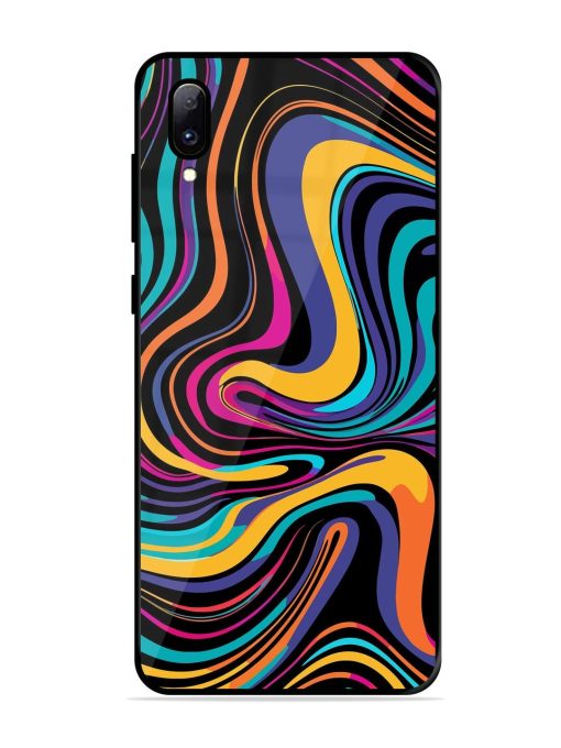 Psychedelic Swirl Glossy Soft Edge Case for Vivo Y97 Chachhi