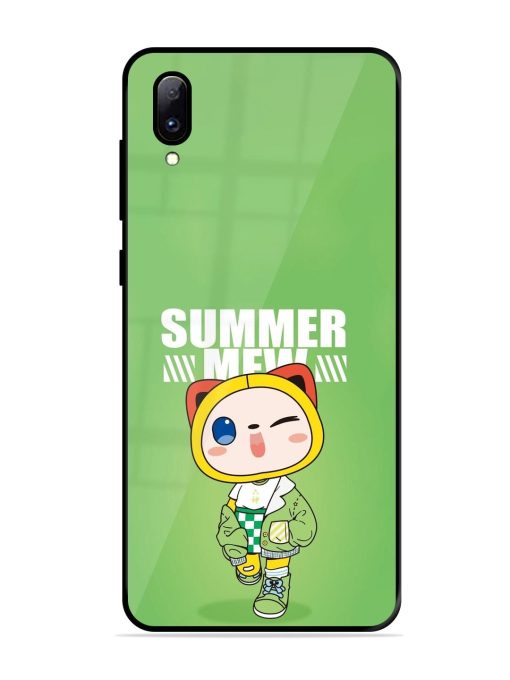 Purrfect Summer Glossy Soft Edge Case for Vivo Y97 Chachhi