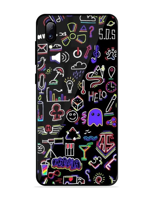 Neon Doodle Glossy Soft Edge Case for Vivo Y97 Chachhi