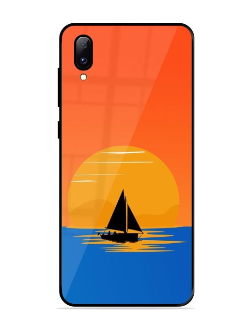 Sunset Sail Glossy Soft Edge Case for Vivo Y97 Chachhi