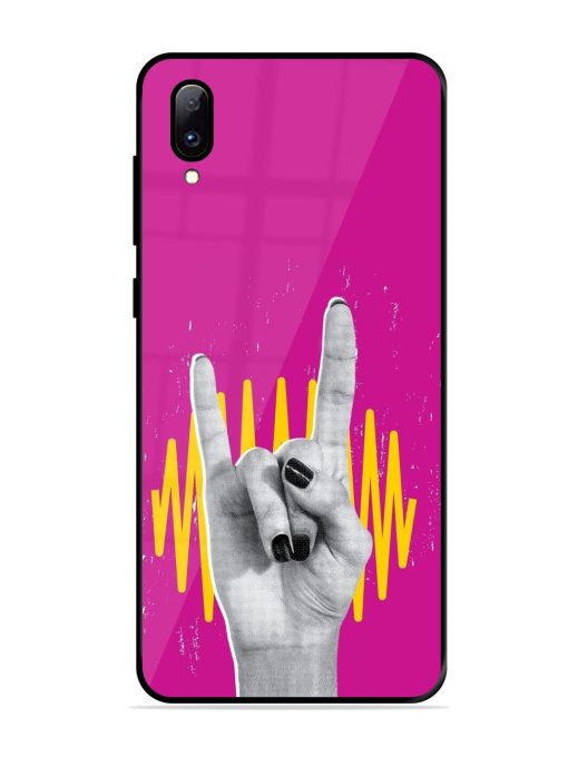 Rock Hand Glossy Soft Edge Case for Vivo Y97 Chachhi