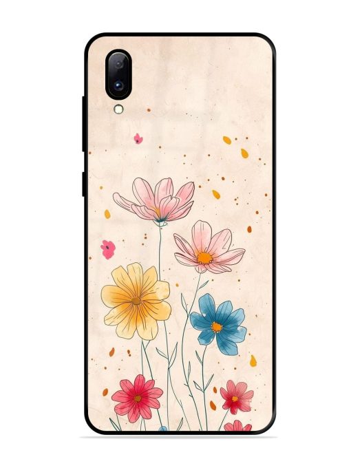 Delicate Bloom Glossy Soft Edge Case for Vivo Y97 Chachhi