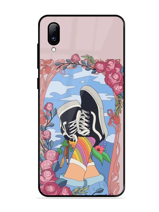 Floral Fantasy Glossy Soft Edge Case for Vivo Y97 Chachhi