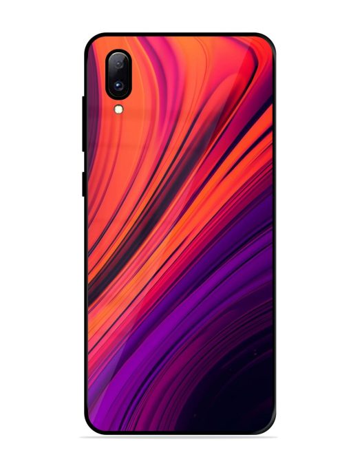 Crimson Curls Glossy Soft Edge Case for Vivo Y97 Chachhi