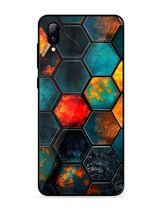 Hexagon Hive Glossy Soft Edge Case for Vivo Y97 Chachhi