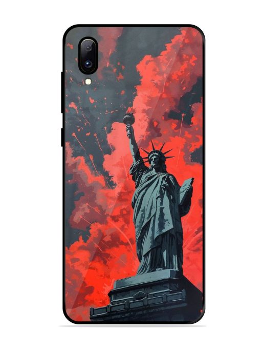 Lady Liberty'S Firework Finale Glossy Soft Edge Case for Vivo Y97 Chachhi