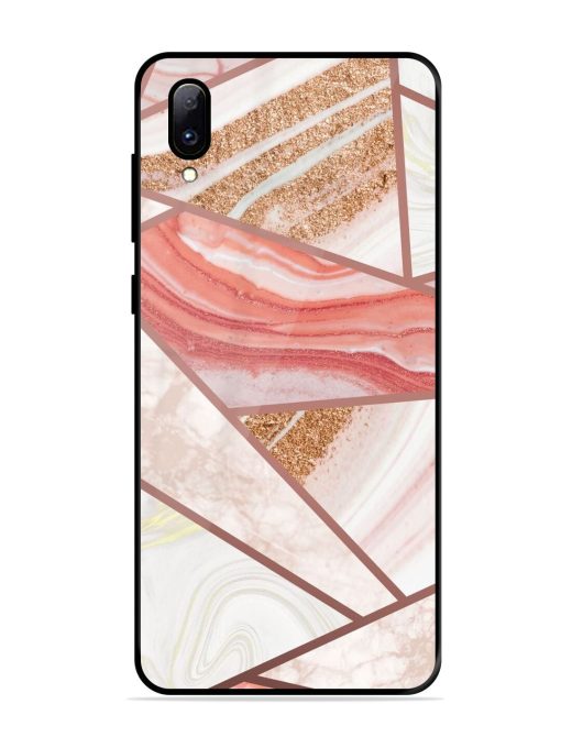 Rosy Mosaic Glossy Soft Edge Case for Vivo Y97 Chachhi