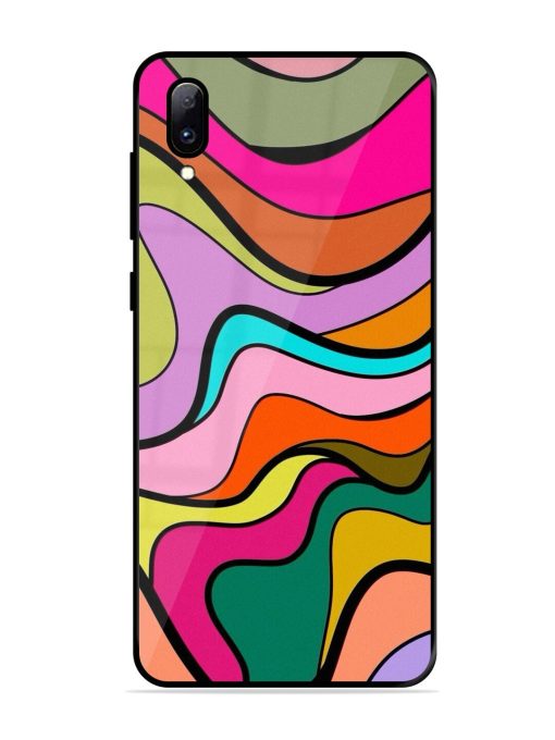 Wavy Wonder Glossy Soft Edge Case for Vivo Y97 Chachhi