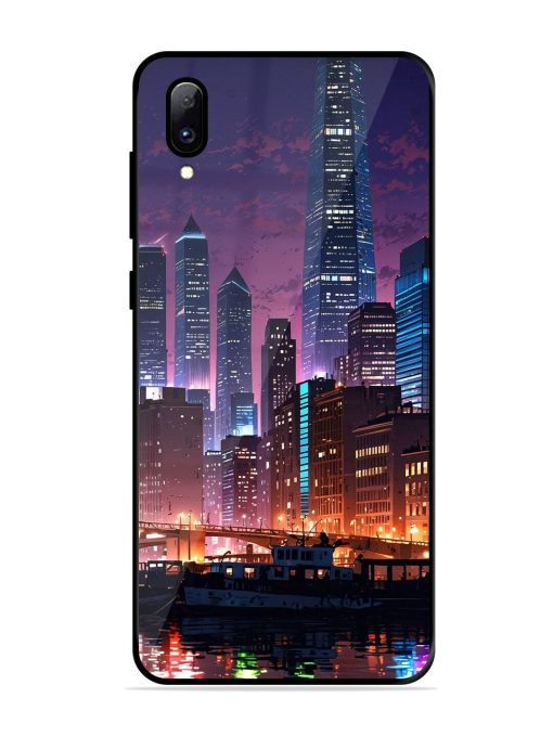 Neon Nightscape Glossy Soft Edge Case for Vivo Y97 Chachhi