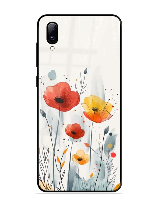 Poppy Fields Glossy Soft Edge Case for Vivo Y97 Chachhi