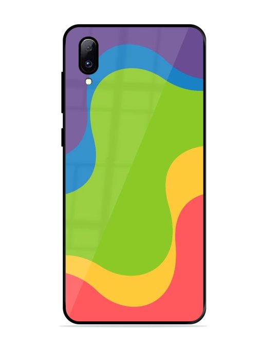 Wavy Rainbow Wonderland Glossy Soft Edge Case for Vivo Y97 Chachhi