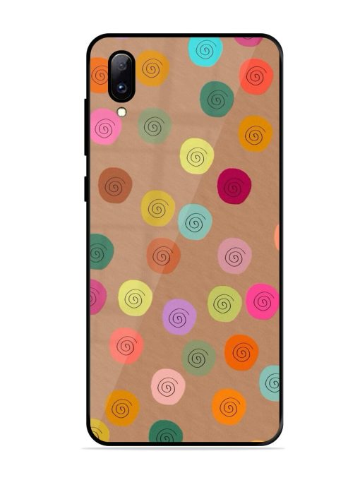 Swirly Dots On Kraft Glossy Soft Edge Case for Vivo Y97 Chachhi