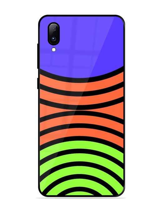 Psychedelic Stripe Symphony Glossy Soft Edge Case for Vivo Y97 Chachhi