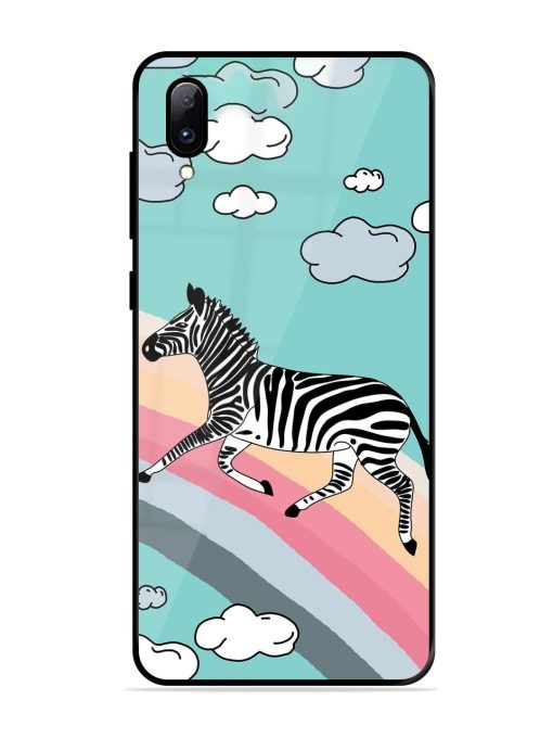 Zebra On A Rainbow Glossy Soft Edge Case for Vivo Y97 Chachhi