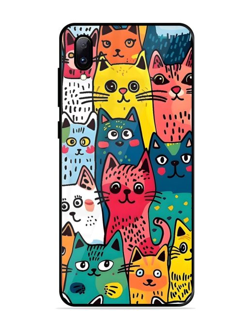 Feline Frenzy Glossy Soft Edge Case for Vivo Y97 Chachhi