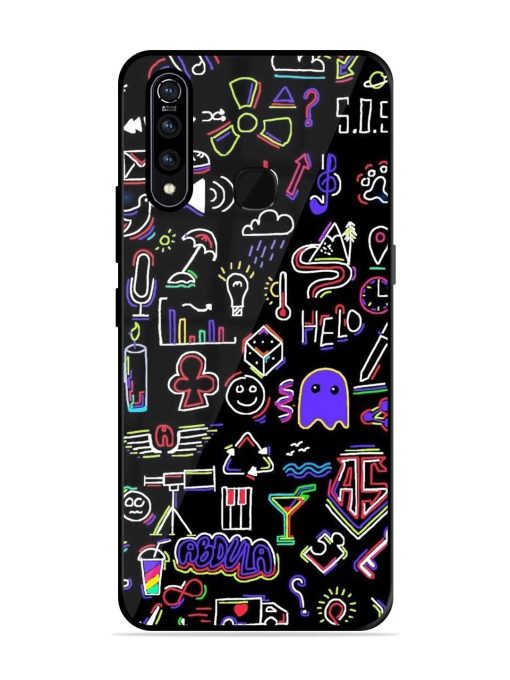 Neon Doodle Glossy Soft Edge Case for Vivo Z1 Pro Chachhi