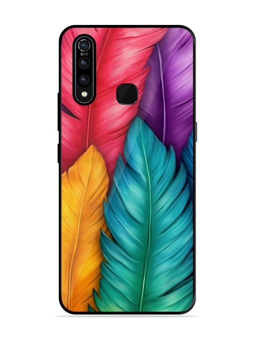 Rainbow Feathers Glossy Soft Edge Case for Vivo Z1 Pro Chachhi