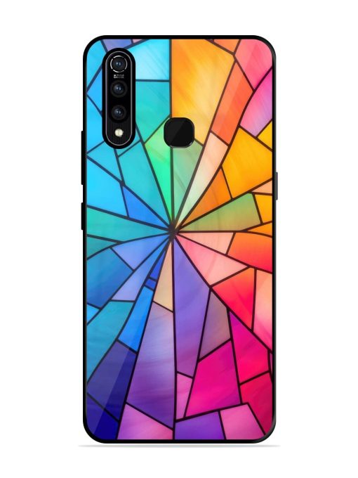 Stained Glass Kaleidoscope Of Colors Glossy Soft Edge Case for Vivo Z1 Pro Chachhi