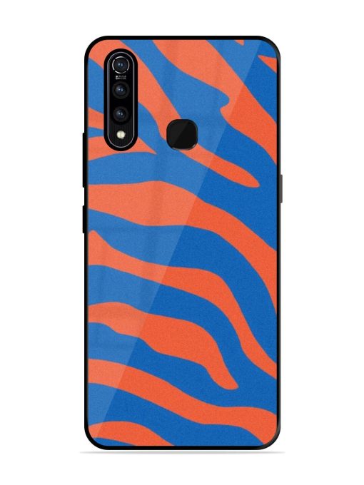 Zebra Stripes In Blue And Orange Glossy Soft Edge Case for Vivo Z1 Pro Chachhi