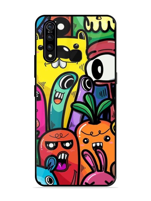 Whimsical Doodle Chaos Glossy Soft Edge Case for Vivo Z1 Pro Chachhi