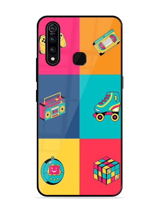 90S Throwback Grid Glossy Soft Edge Case for Vivo Z1 Pro Chachhi