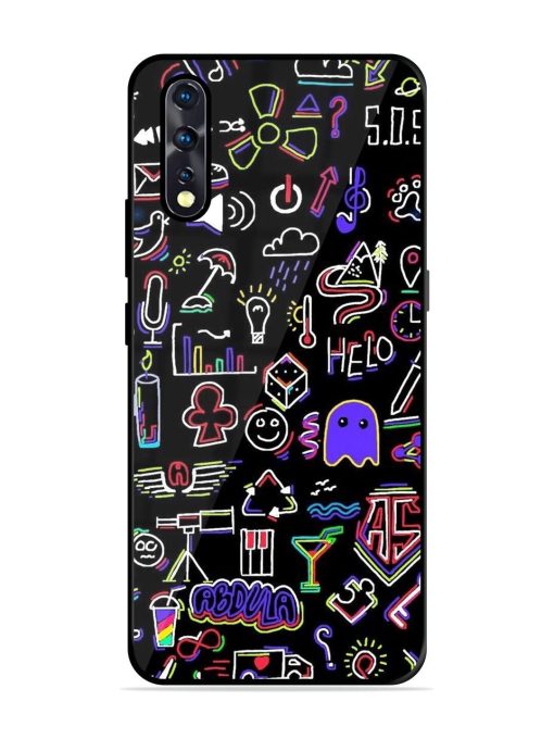 Neon Doodle Glossy Soft Edge Case for Vivo Z1X Chachhi