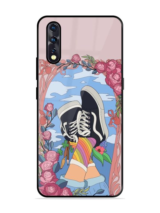 Floral Fantasy Glossy Soft Edge Case for Vivo Z1X Chachhi