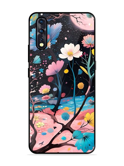 Cosmic Bloom Glossy Soft Edge Case for Vivo Z1X Chachhi