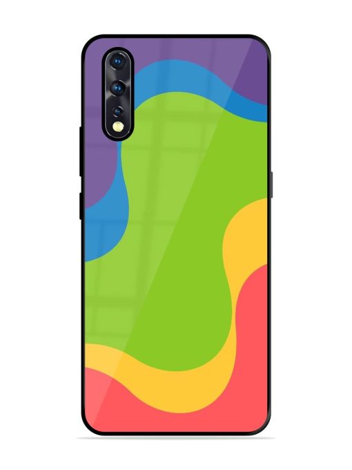 Wavy Rainbow Wonderland Glossy Soft Edge Case for Vivo Z1X Chachhi