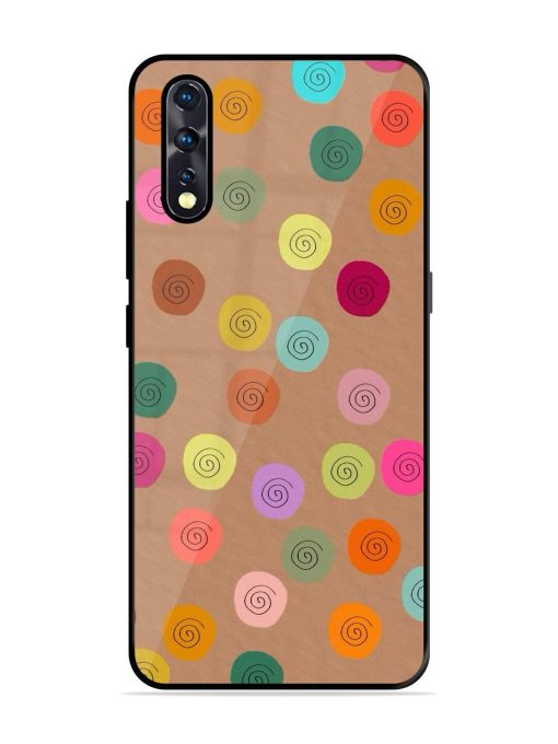 Swirly Dots On Kraft Glossy Soft Edge Case for Vivo Z1X Chachhi