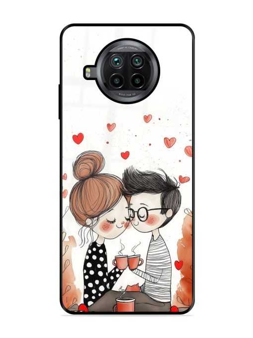 Couple Seating With Coffee Glossy Soft Edge Case for Xiaomi Mi 10I (5G) Chachhi