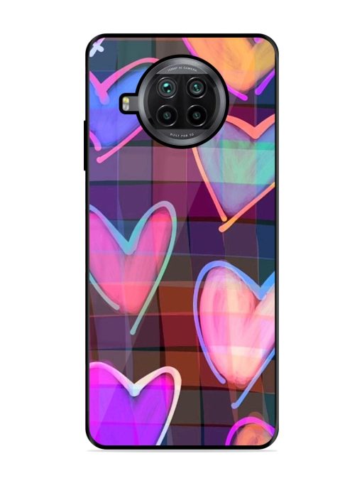 Neon Hearts Glossy Soft Edge Case for Xiaomi Mi 10I (5G) Chachhi