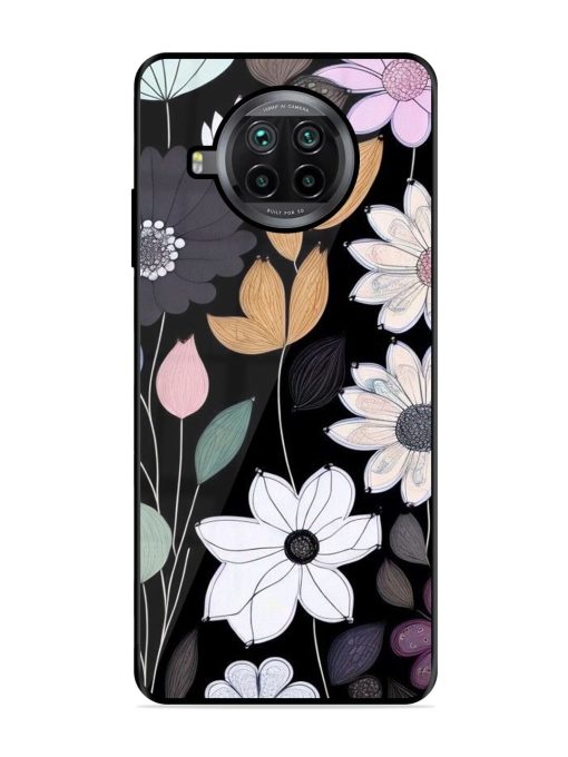 Whimsical Blooms On Black Glossy Soft Edge Case for Xiaomi Mi 10I (5G) Chachhi