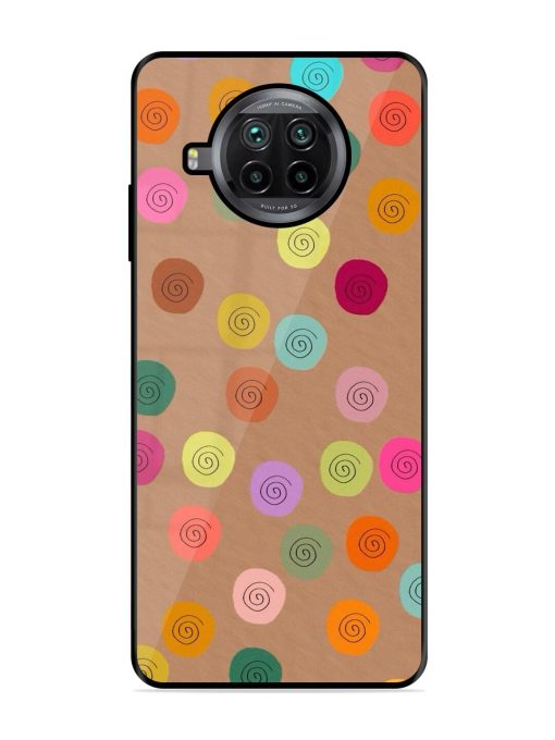 Swirly Dots On Kraft Glossy Soft Edge Case for Xiaomi Mi 10I (5G) Chachhi