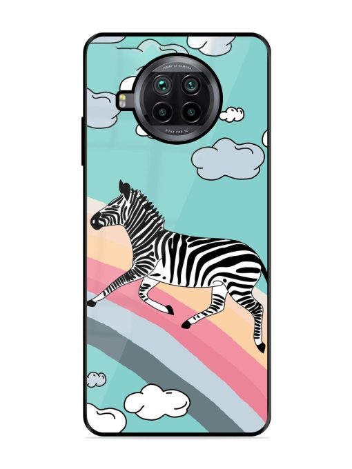 Zebra On A Rainbow Glossy Soft Edge Case for Xiaomi Mi 10I (5G) Chachhi