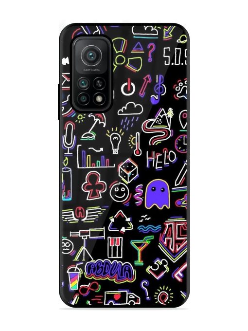 Neon Doodle Glossy Soft Edge Case for Xiaomi Mi 10T (5G) Chachhi