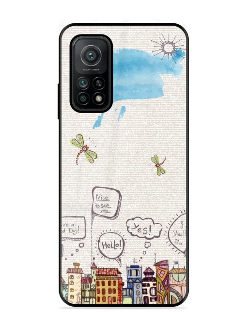 Doodle City Glossy Soft Edge Case for Xiaomi Mi 10T (5G) Chachhi