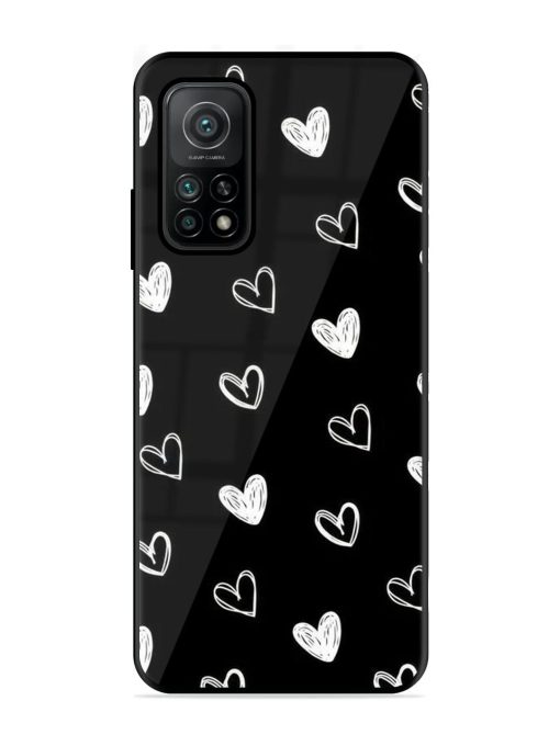 Scattered Hearts Glossy Soft Edge Case for Xiaomi Mi 10T (5G) Chachhi