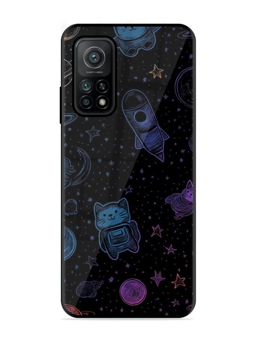 Cosmic Cat Chaos Glossy Soft Edge Case for Xiaomi Mi 10T (5G) Chachhi