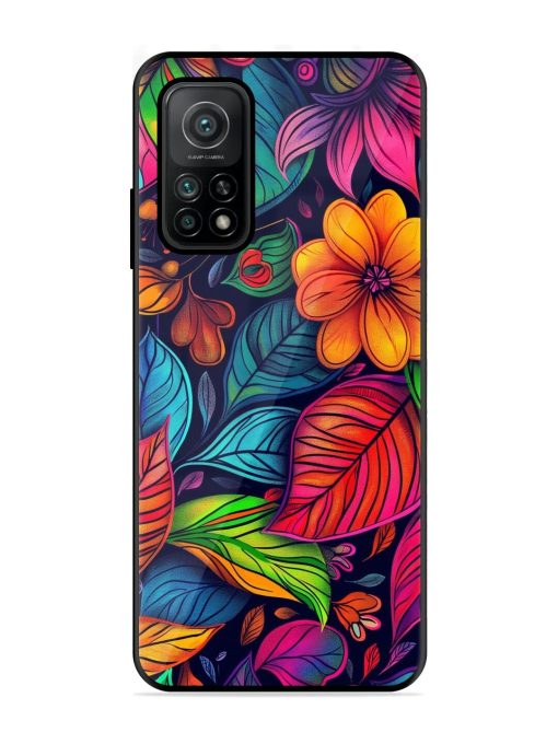 Rainbow Of Blooms Glossy Soft Edge Case for Xiaomi Mi 10T (5G) Chachhi