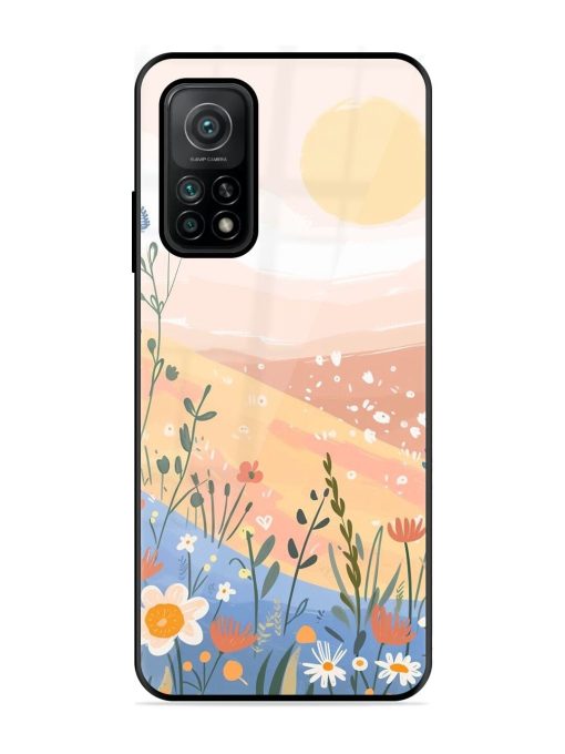 Golden Hour Blooms Glossy Soft Edge Case for Xiaomi Mi 10T (5G) Chachhi