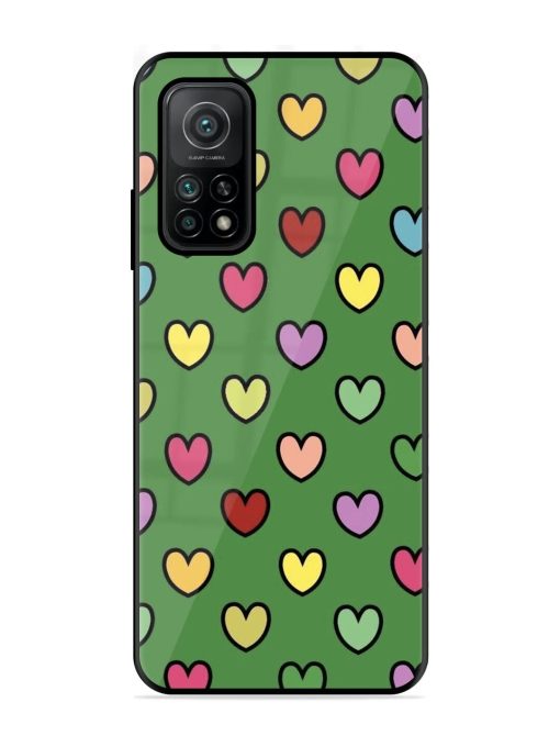 Rainbow Heart Parade Glossy Soft Edge Case for Xiaomi Mi 10T (5G)