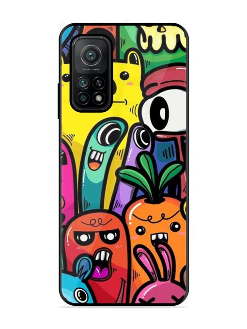 Whimsical Doodle Chaos Glossy Soft Edge Case for Xiaomi Mi 10T (5G) Chachhi