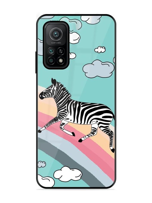 Zebra On A Rainbow Glossy Soft Edge Case for Xiaomi Mi 10T (5G) Chachhi