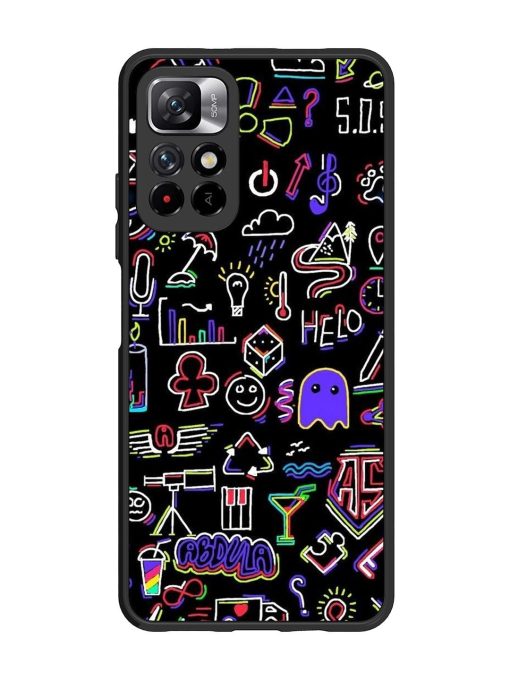 Neon Doodle Glossy Soft Edge Case for Xiaomi Mi 11I (5G) Chachhi