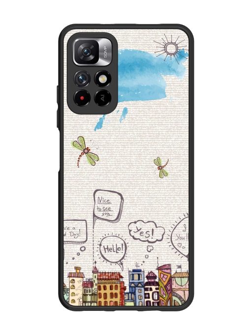 Doodle City Glossy Soft Edge Case for Xiaomi Mi 11I (5G) Chachhi