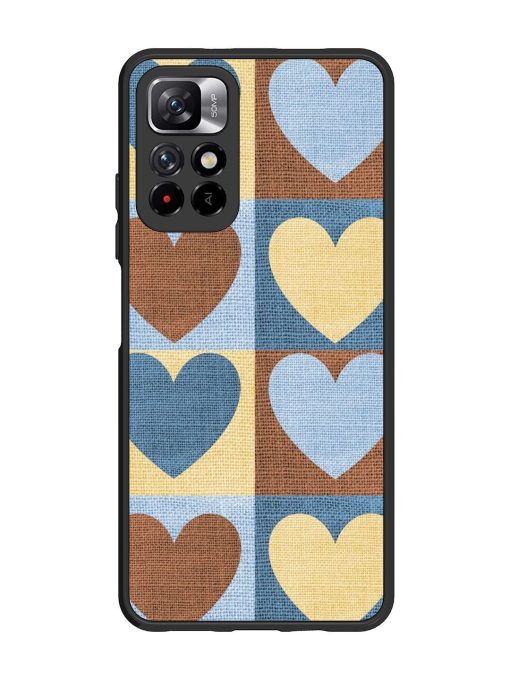 Hearts On Canvas Glossy Soft Edge Case for Xiaomi Mi 11I (5G) Chachhi