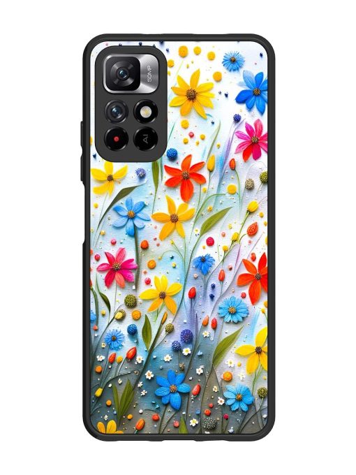 Vibrant Floral Glossy Soft Edge Case for Xiaomi Mi 11I (5G) Chachhi