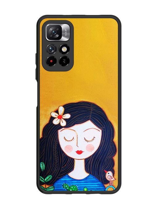 Girl Illustration Glossy Soft Edge Case for Xiaomi Mi 11I (5G) Chachhi